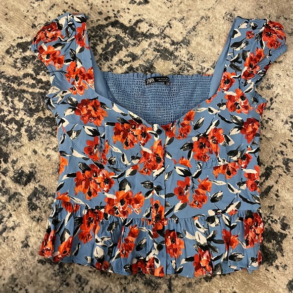 Zara floral crop top - Picture 2 of 3